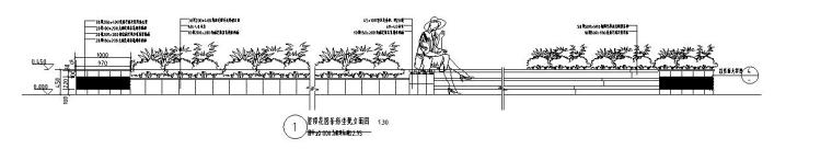 屋顶花园条形坐凳做法详图设计 (2)