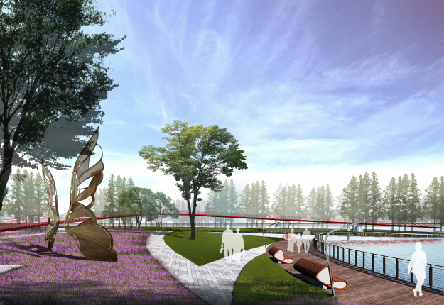 小型带状公园景观资料下载-[云南]昆明滨河带状公园景观设计方案