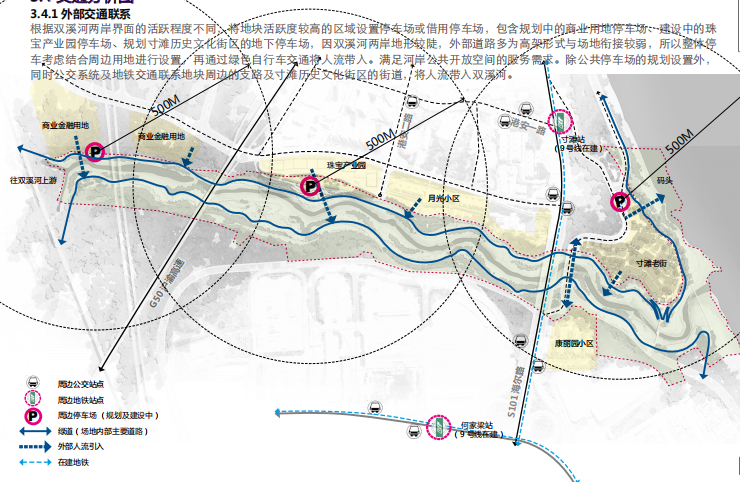 滨水绿地景观深化设计 10 交通分析图