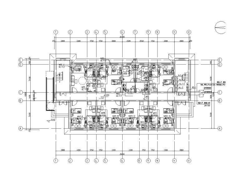 一层小型建筑方案设计图资料下载-小型中学建筑电气设备施工图