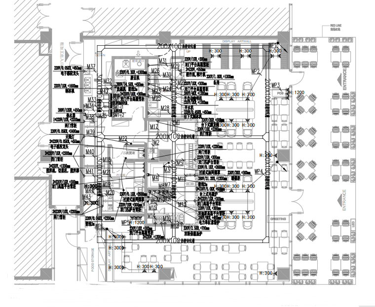 电气暖通给排水施工图讲义资料下载-上海餐厅电气暖通给排水施工图（2017）