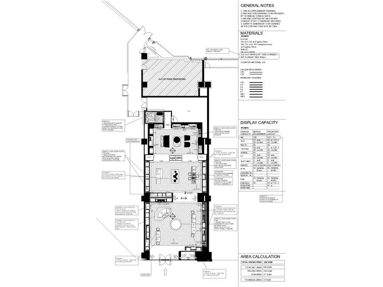 奢侈品店室内效果图资料下载-[北京]SKP440㎡奢侈服装品牌室内装修施工图