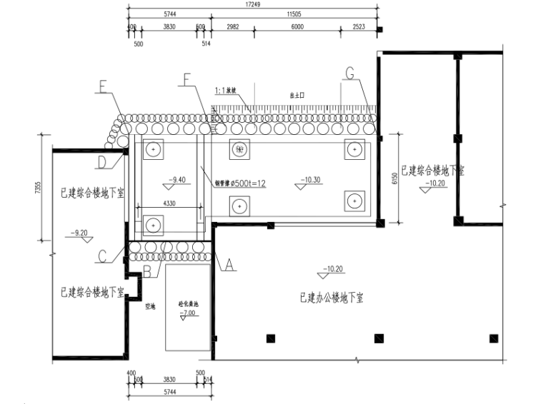 广州某景区停车场等施工组资料下载-[广州]地车停车场项目基坑支护方案图设计