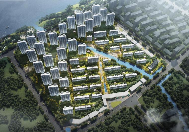 教育小镇居住用地规划建筑方案设计-2020年-鸟瞰图