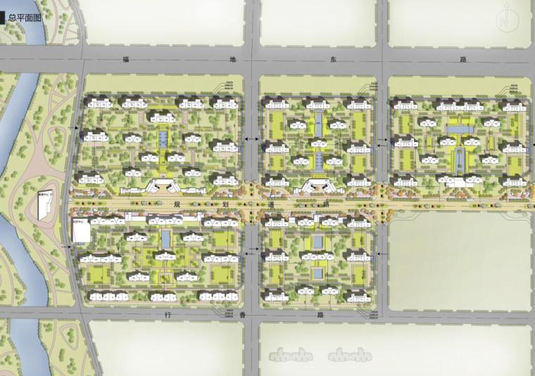 [江苏]高品质住宅规划及单体建筑方案设计-总平面图