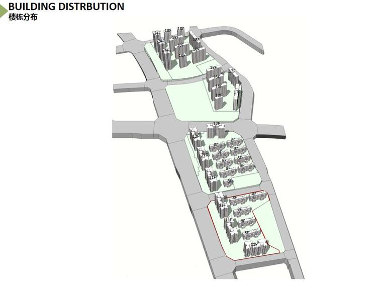 [重庆]两江新区新中式山地住宅投标方案-楼栋分布