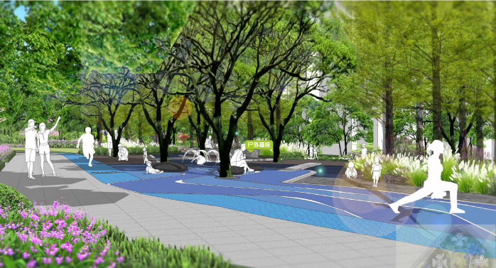 [重庆]滨水互动型社区花园景观设计