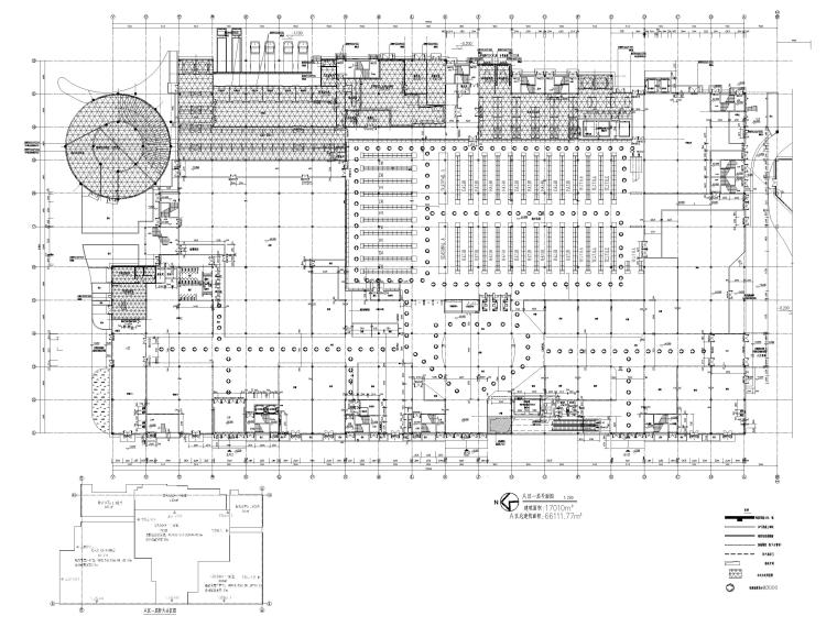 [浙江]嘉兴多层商场建筑设计项目施工图-A区一层平面图