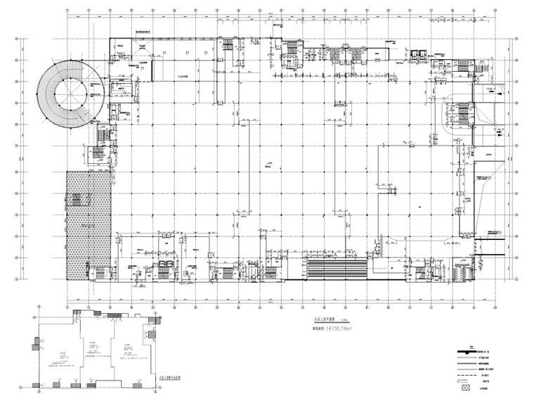 [浙江]嘉兴多层商场建筑设计项目施工图-A区三层平面图