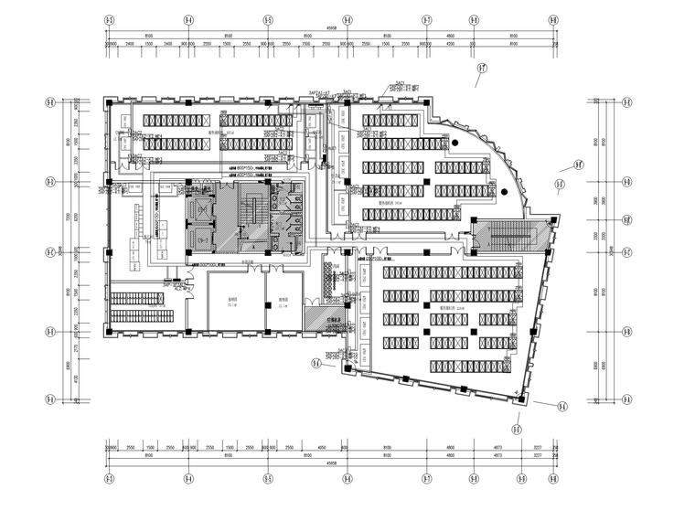 [上海]某银行征信中心装修工程电气施工图-3UPS电源桥架平面布置图