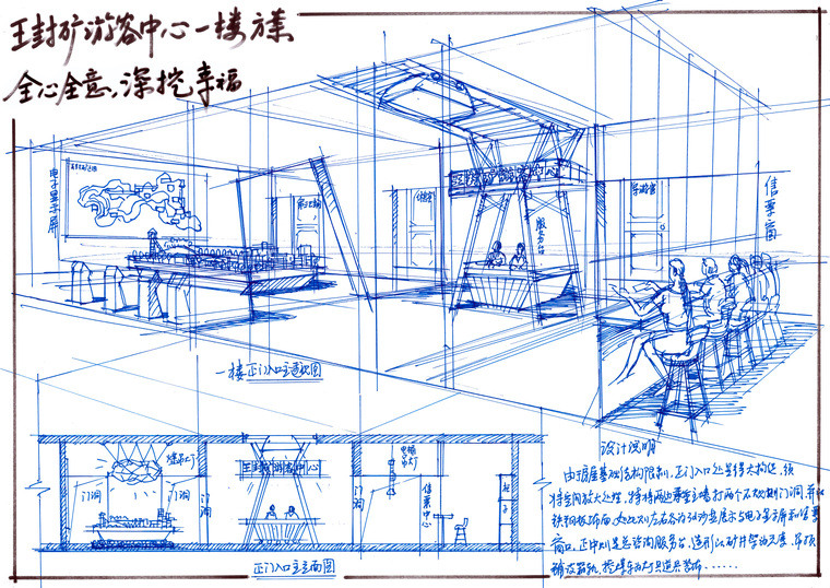 [資料]礦業文旅遊客中心展示設計手繪草圖方案