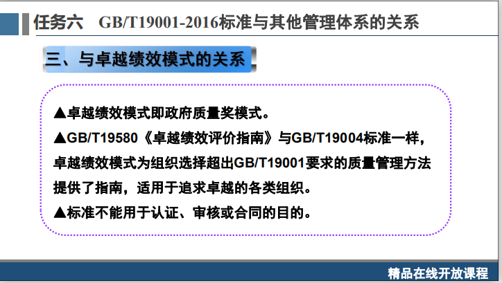 工程质量系统培训2.6与其他管理体系的关系