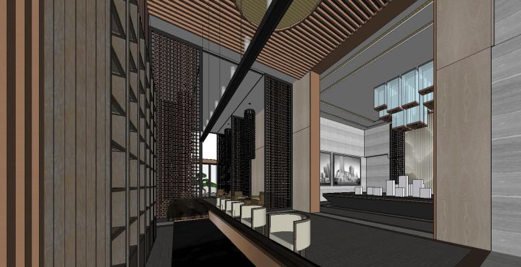 售楼处室内设计概念资料下载-郑州尚建新亚洲风格售楼处室内设计模型