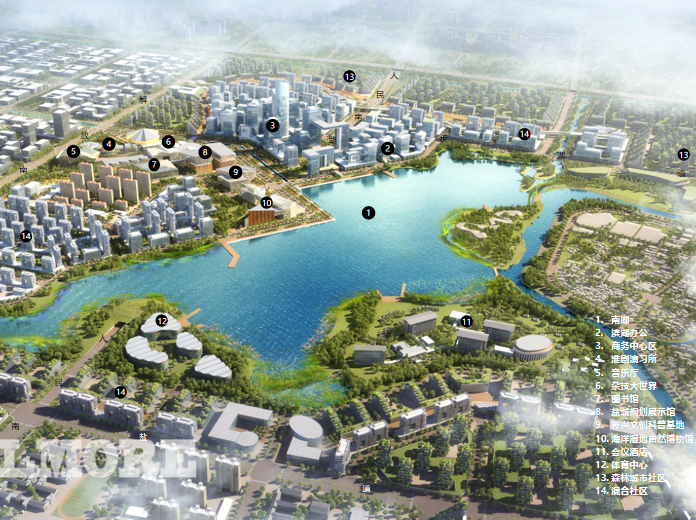 盐城市亭湖区行政中心资料下载-盐城市南海新城概念规划及核心区城市设计