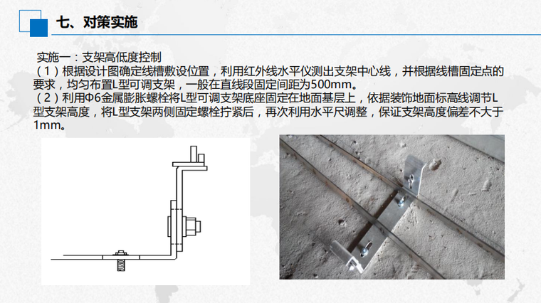 [北京]新型暗埋地面线槽科技创新QC活动成果-方案对策实施