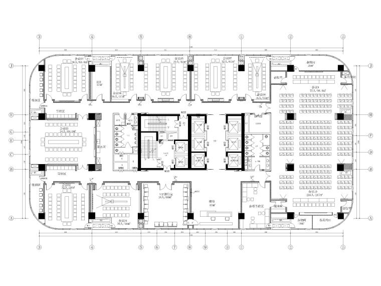 公建装修设计资料下载-[重庆]950㎡现代会议中心装修设计施工图