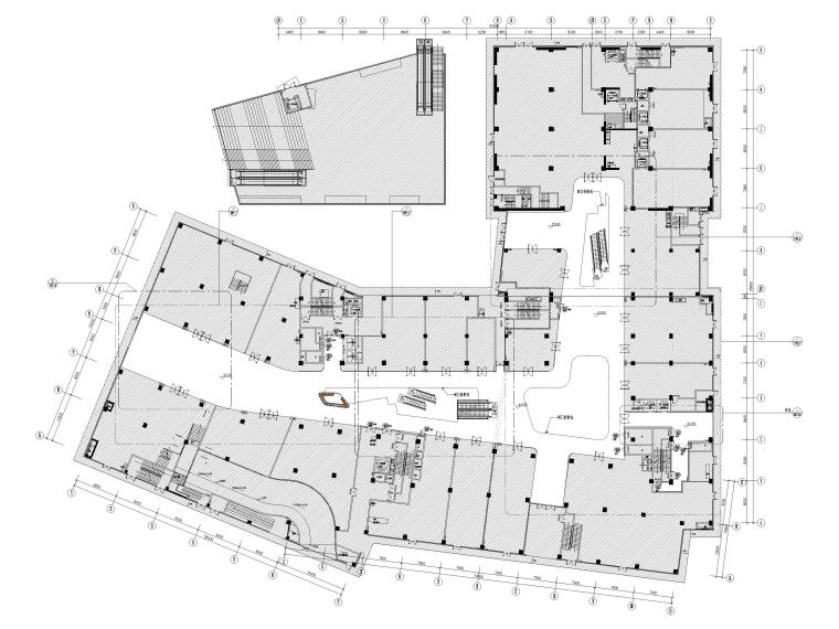 室内吊顶装修施工资料下载-[上海]大型广场商场室内装修施工图+效果图