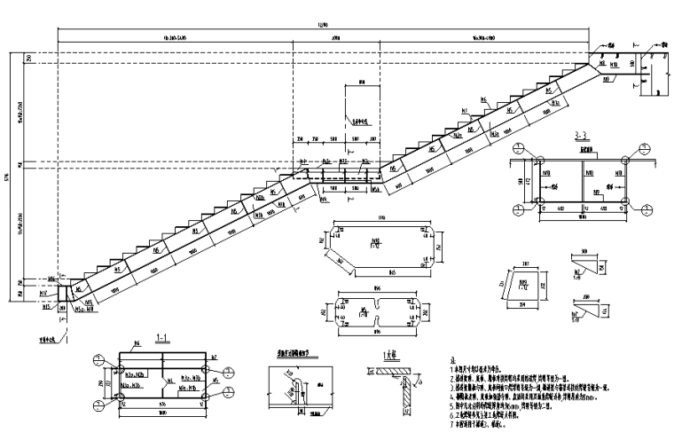 桥面平面设计图资料下载-[重庆]33.5m工字形人行天桥工程施工图2020
