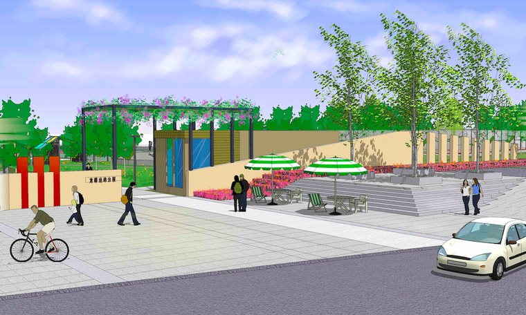 主入口广场效果图