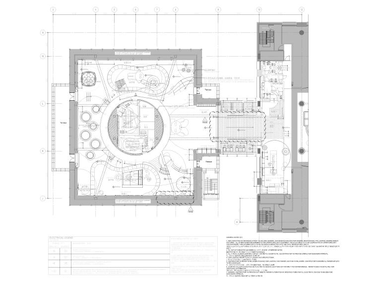 [北京]银泰中心儿童体验区装修设计施工图-三层儿童区强弱电平面
