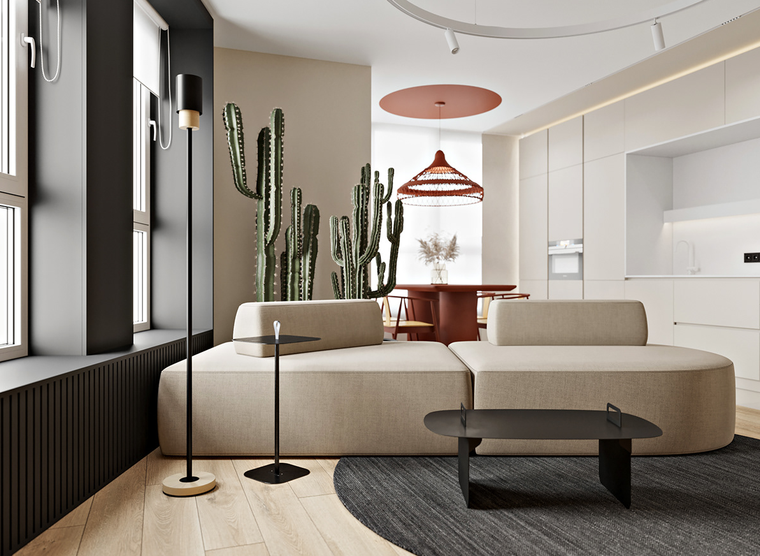 现代木质风的居住空间-家装住宅装修设计案例-筑龙室内设计论坛