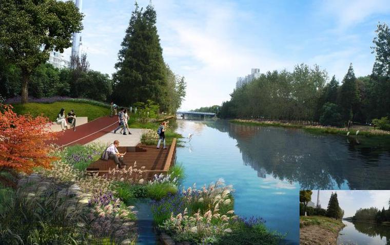 [江苏]昆山自然生态长卷滨河水景设计方案