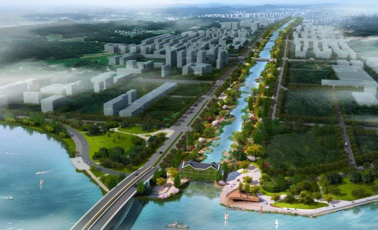 中国昆山滨河景区规划资料下载-[江苏]昆山自然生态长卷滨河水景设计方案