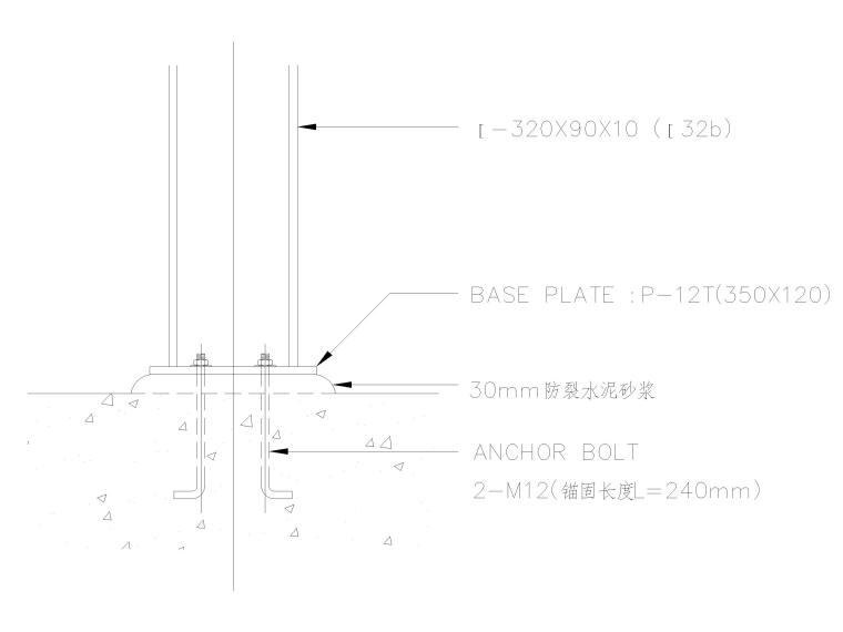 屋面检修钢梯+快速提升门门口详图2017-快速提升门节点图