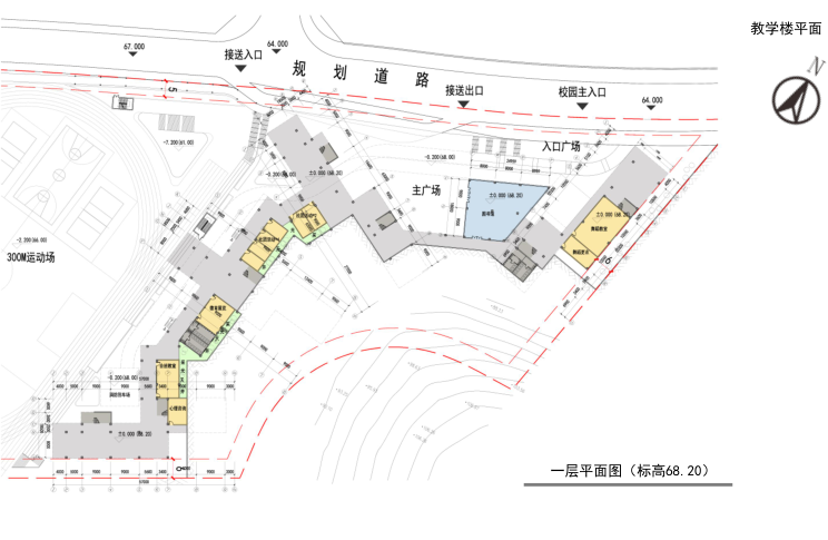 惠阳沙田温泉小学建筑汇报方案2018_大院-教学楼平面