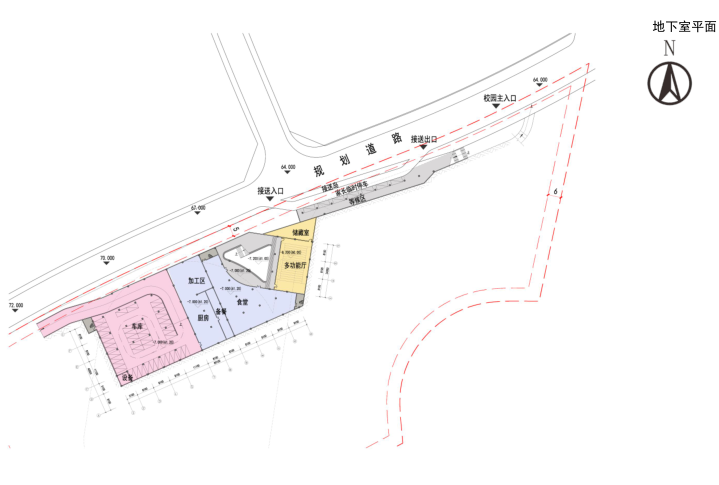 惠阳沙田温泉小学建筑汇报方案2018_大院-地下室平面