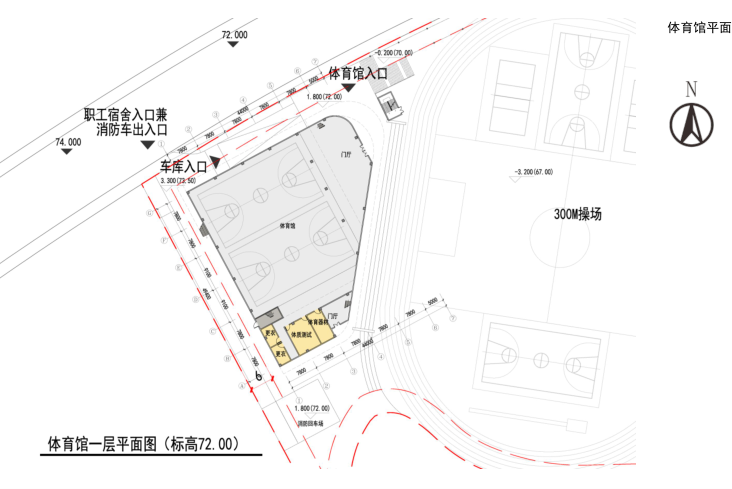 惠阳沙田温泉小学建筑汇报方案2018_大院-体育馆平面