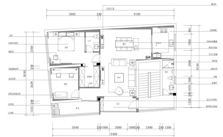 120家装施工图资料下载-现代简约风格120㎡2室2厅2卫施工图+效果图