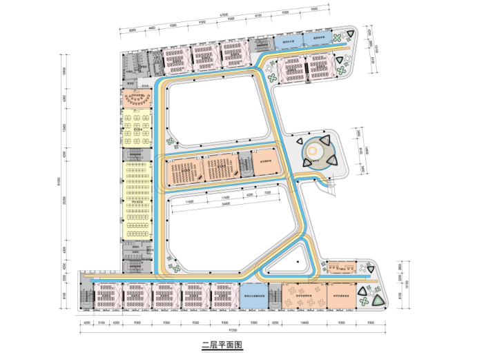 惠州知名地产南站新城小学方案文本2020.03-二层平面图