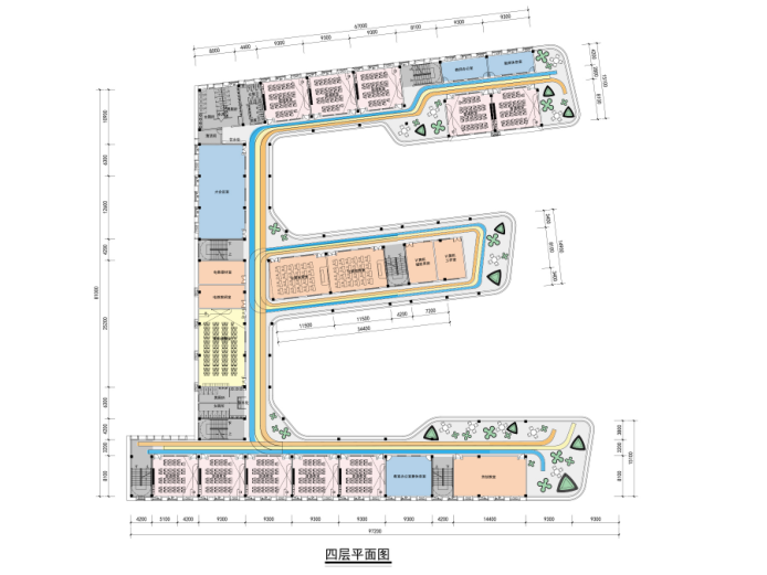 惠州知名地产南站新城小学方案文本2020.03-四层平面图