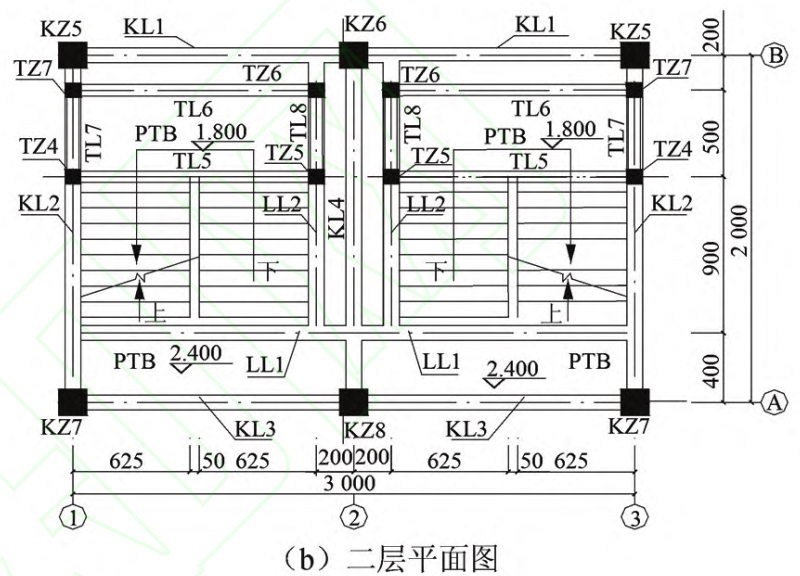 两层楼梯平面图图片