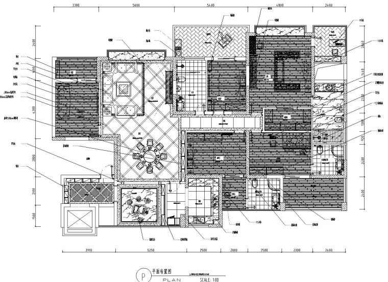 欧式施工图大样资料下载-欧式风格住宅四室两厅施工图+效果图设计
