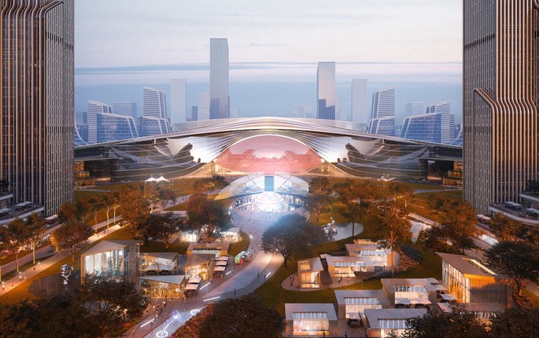 成都天府新站tod外部效果图