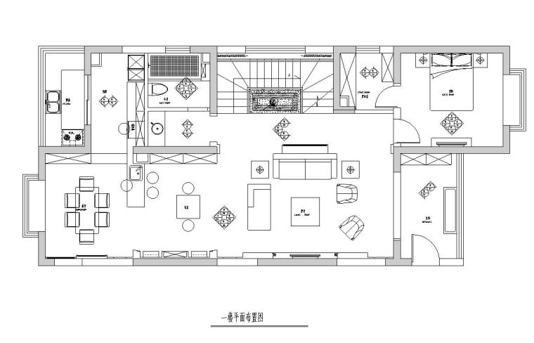 石膏欧式su资料下载-欧式风格200㎡跃层公寓四室两厅施工图设计