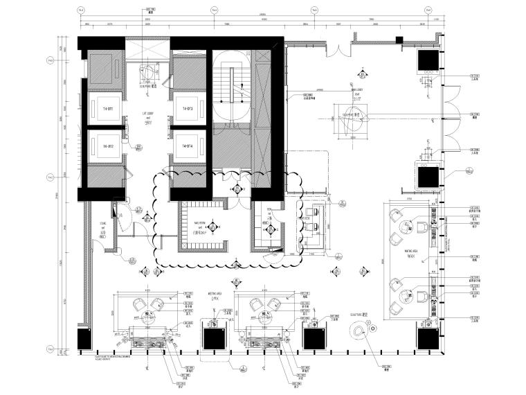 报告厅装修设计施工图资料下载-[深圳]住宅公寓大堂+电梯间装修设计施工图
