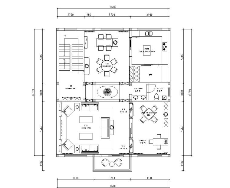室内整体家居资料下载-欧式风格整体家居施工图设计