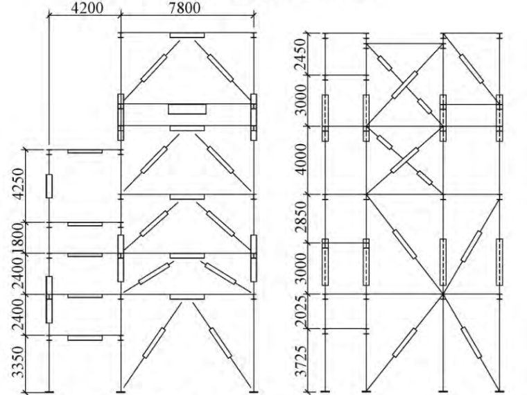 钢结构梁柱连接节点cad资料下载-钢结构斜支撑与梁(柱)螺栓连接非抗震节点