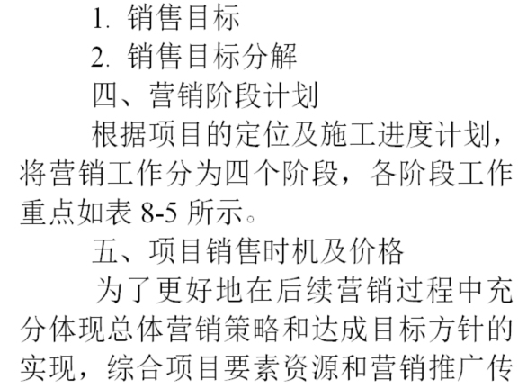 房地产营销策划方案-销售目标及目标分解