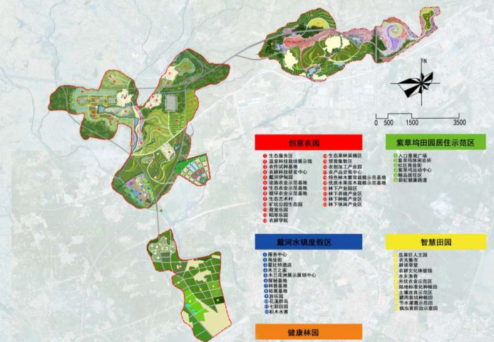 河北秦皇岛田园综合体旅游度假区景观规划-项目总平图