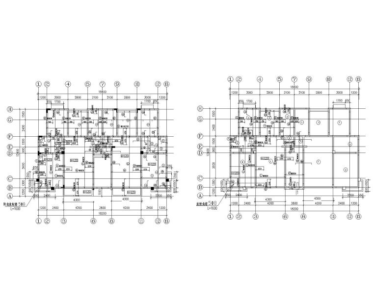 cad异形施工图资料下载-某三层异形框架柱住宅结构施工图CAD