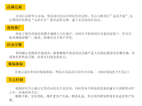 某楼盘开盘前营销推广方案-营销阶段手段