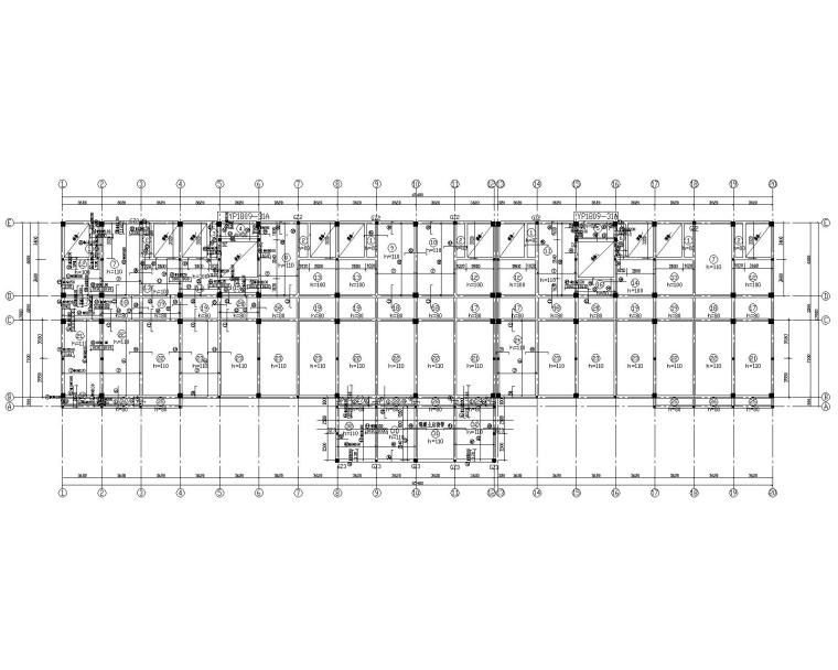 某混凝土框架办公楼结构图资料下载-某三层局部四层办公楼混凝土框架结构施工图