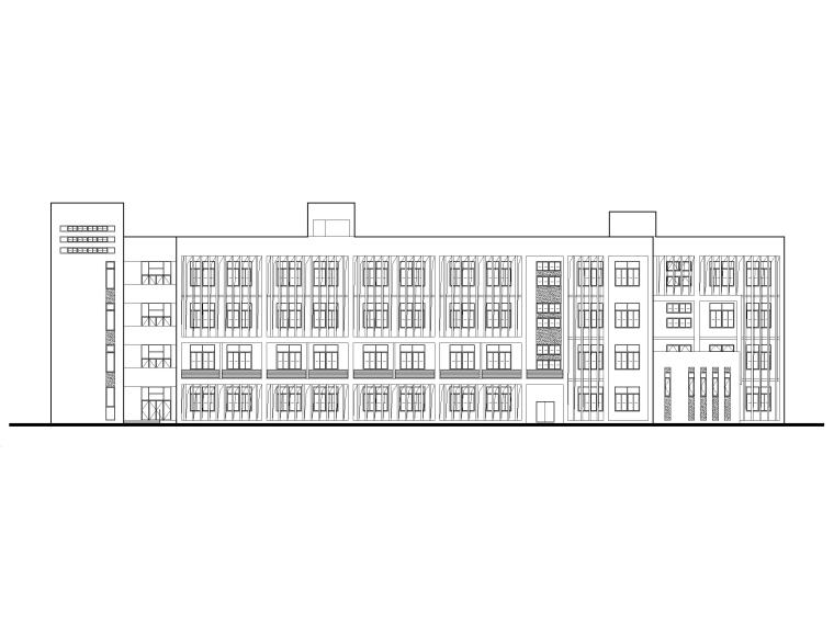 教学楼雨棚建筑施工图资料下载-四层框架结构学校教学楼建筑施工图