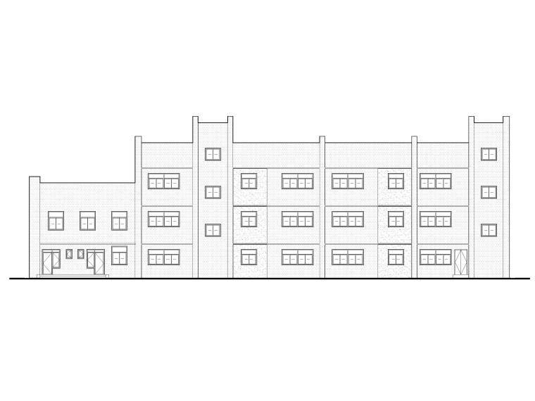 公租房建筑图纸资料下载-三层框架结构公租房配套幼儿园建筑施工图