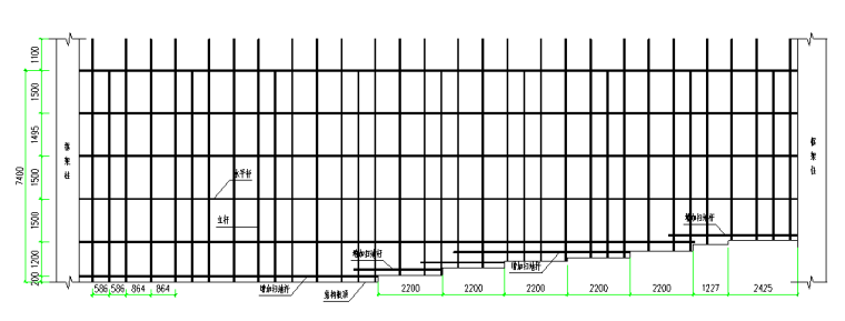 36层大厅屋面高大模板支架安全专项施工方案-02 满堂支撑架立面布置图