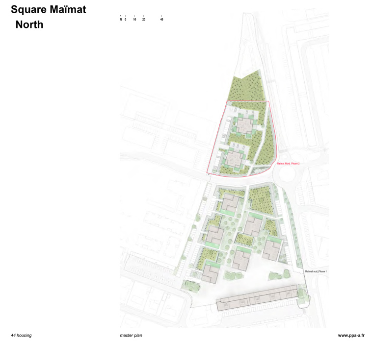 法国Square Ma?mat住宅区翻新-法国Square Ma?mat住宅区翻新平面图1